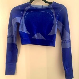 Gymshark Turbo Seamless Crop Top in Cobalt new with tags